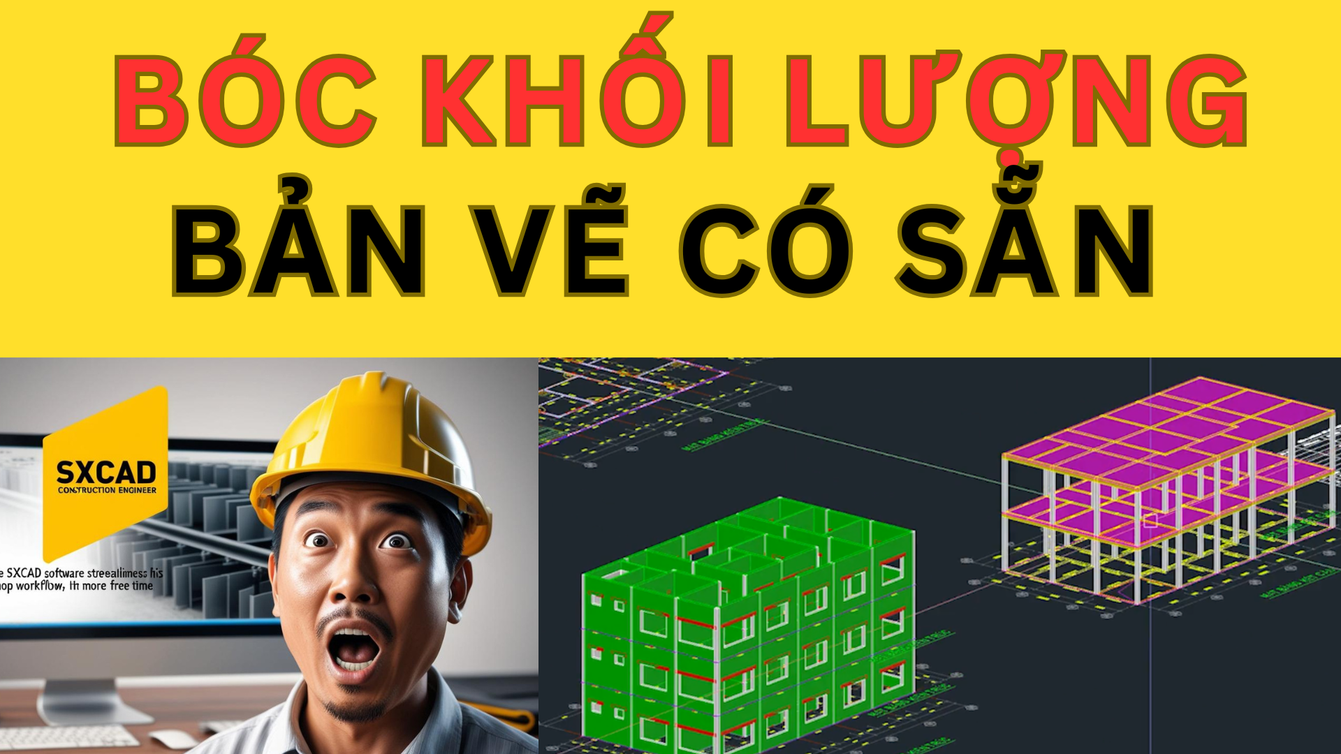 Bóc tất cả khối lượng từ bản vẽ có sẵn trên AutoCAD với sxCAD